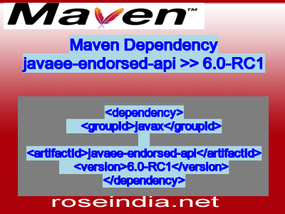 Maven dependency of javaee-endorsed-api version 6.0-RC1