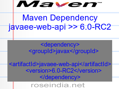 Maven dependency of javaee-web-api version 6.0-RC2