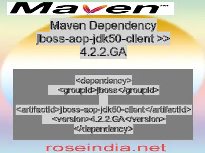 Maven dependency of jboss-aop-jdk50-client version 4.2.2.GA