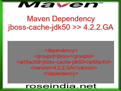 Maven dependency of jboss-cache-jdk50 version 4.2.2.GA