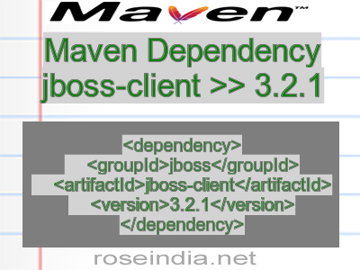 Maven dependency of jboss-client version 3.2.1