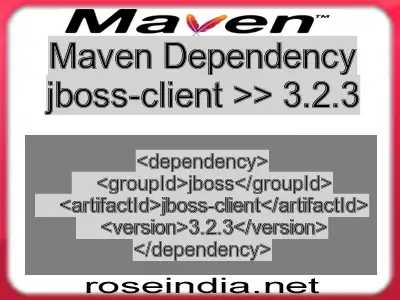 Maven dependency of jboss-client version 3.2.3
