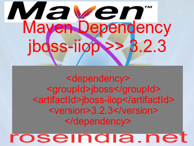 Maven dependency of jboss-iiop version 3.2.3
