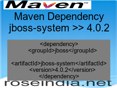 Maven dependency of jboss-system version 4.0.2
