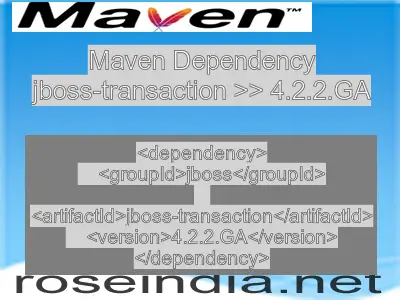 Maven dependency of jboss-transaction version 4.2.2.GA