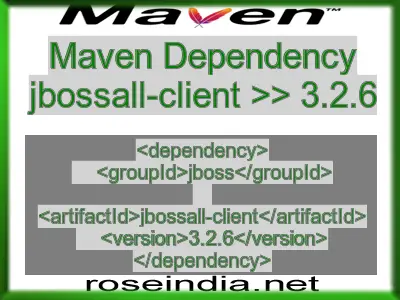 Maven dependency of jbossall-client version 3.2.6