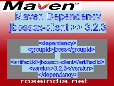 Maven dependency of jbosscx-client version 3.2.3
