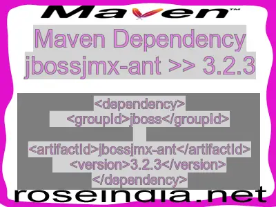 Maven dependency of jbossjmx-ant version 3.2.3