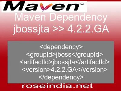 Maven dependency of jbossjta version 4.2.2.GA