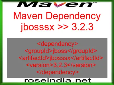 Maven dependency of jbosssx version 3.2.3