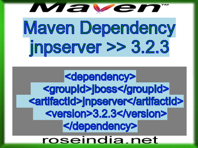Maven dependency of jnpserver version 3.2.3