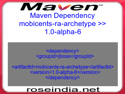 Maven dependency of mobicents-ra-archetype version 1.0-alpha-6