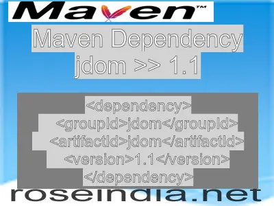 Maven dependency of jdom version 1.1