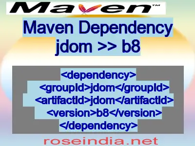 Maven dependency of jdom version b8