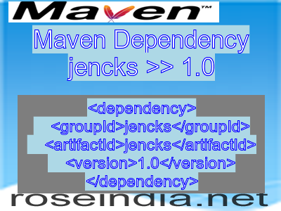 Maven dependency of jencks version 1.0