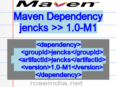 Maven dependency of jencks version 1.0-M1