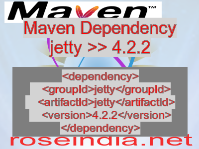 Maven dependency of jetty version 4.2.2