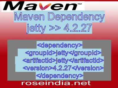 Maven dependency of jetty version 4.2.27