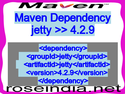 Maven dependency of jetty version 4.2.9
