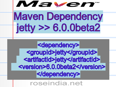 Maven dependency of jetty version 6.0.0beta2