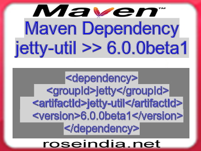 Maven dependency of jetty-util version 6.0.0beta1