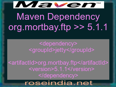 Maven dependency of org.mortbay.ftp version 5.1.1