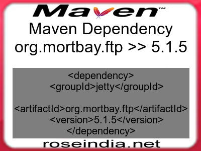Maven dependency of org.mortbay.ftp version 5.1.5