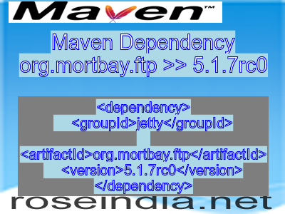 Maven dependency of org.mortbay.ftp version 5.1.7rc0