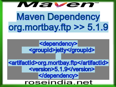 Maven dependency of org.mortbay.ftp version 5.1.9