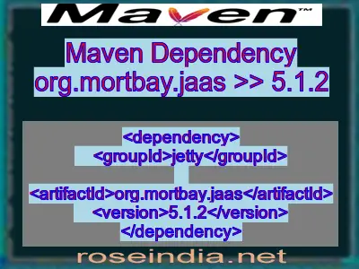 Maven dependency of org.mortbay.jaas version 5.1.2