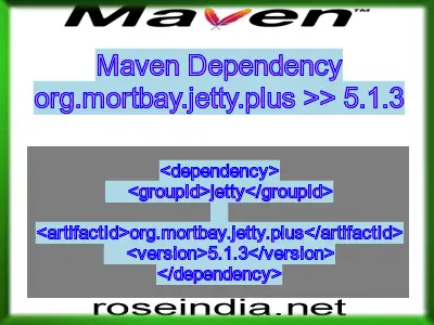 Maven dependency of org.mortbay.jetty.plus version 5.1.3