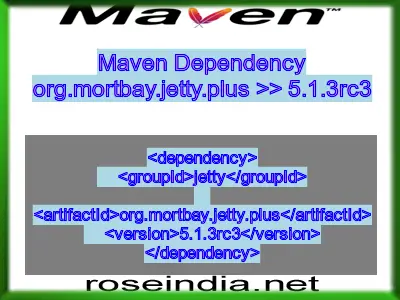 Maven dependency of org.mortbay.jetty.plus version 5.1.3rc3
