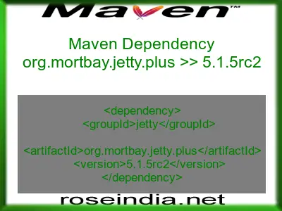 Maven dependency of org.mortbay.jetty.plus version 5.1.5rc2