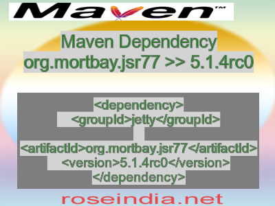 Maven dependency of org.mortbay.jsr77 version 5.1.4rc0