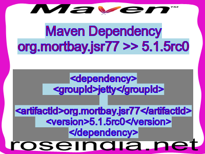Maven dependency of org.mortbay.jsr77 version 5.1.5rc0