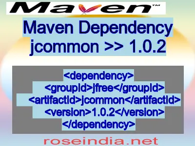 Maven dependency of jcommon version 1.0.2