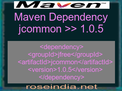 Maven dependency of jcommon version 1.0.5