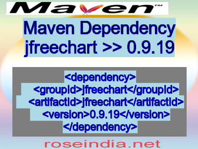 Maven dependency of jfreechart version 0.9.19