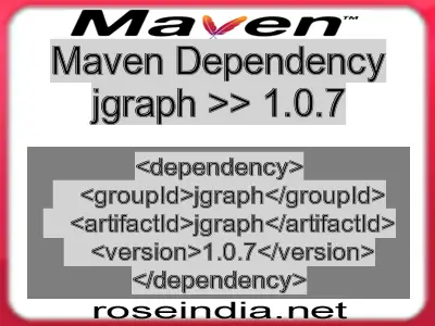 Maven dependency of jgraph version 1.0.7