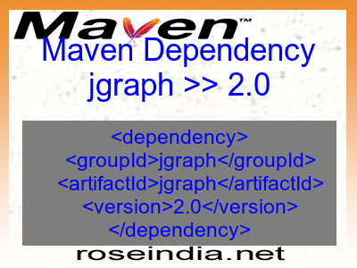Maven dependency of jgraph version 2.0