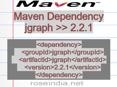 Maven dependency of jgraph version 2.2.1