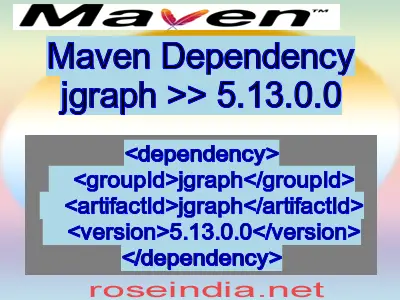Maven dependency of jgraph version 5.13.0.0