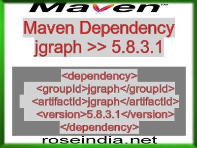 Maven dependency of jgraph version 5.8.3.1