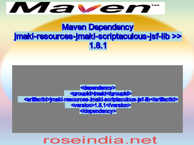 Maven dependency of jmaki-resources-jmaki-scriptaculous-jsf-lib version 1.8.1