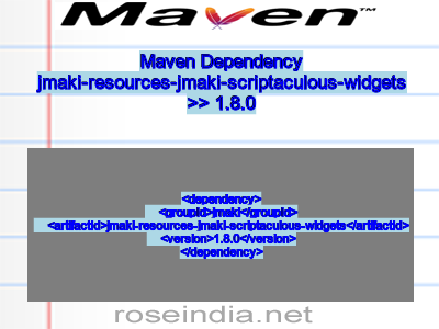Maven dependency of jmaki-resources-jmaki-scriptaculous-widgets version 1.8.0