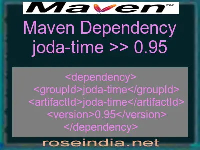 Maven dependency of joda-time version 0.95