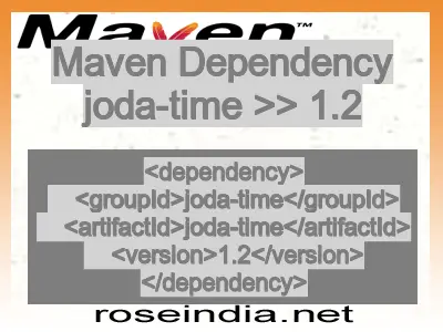 Maven dependency of joda-time version 1.2