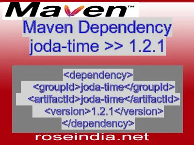 Maven dependency of joda-time version 1.2.1