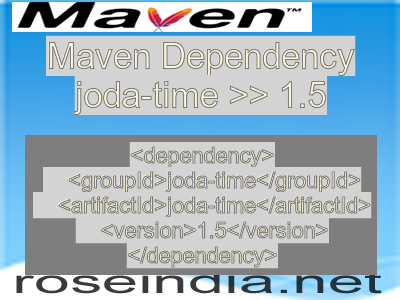Maven dependency of joda-time version 1.5