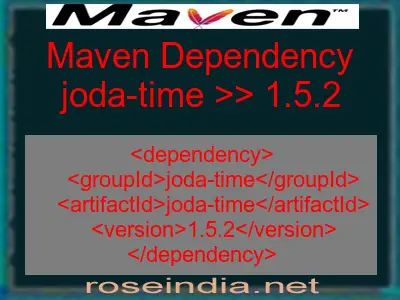 Maven dependency of joda-time version 1.5.2